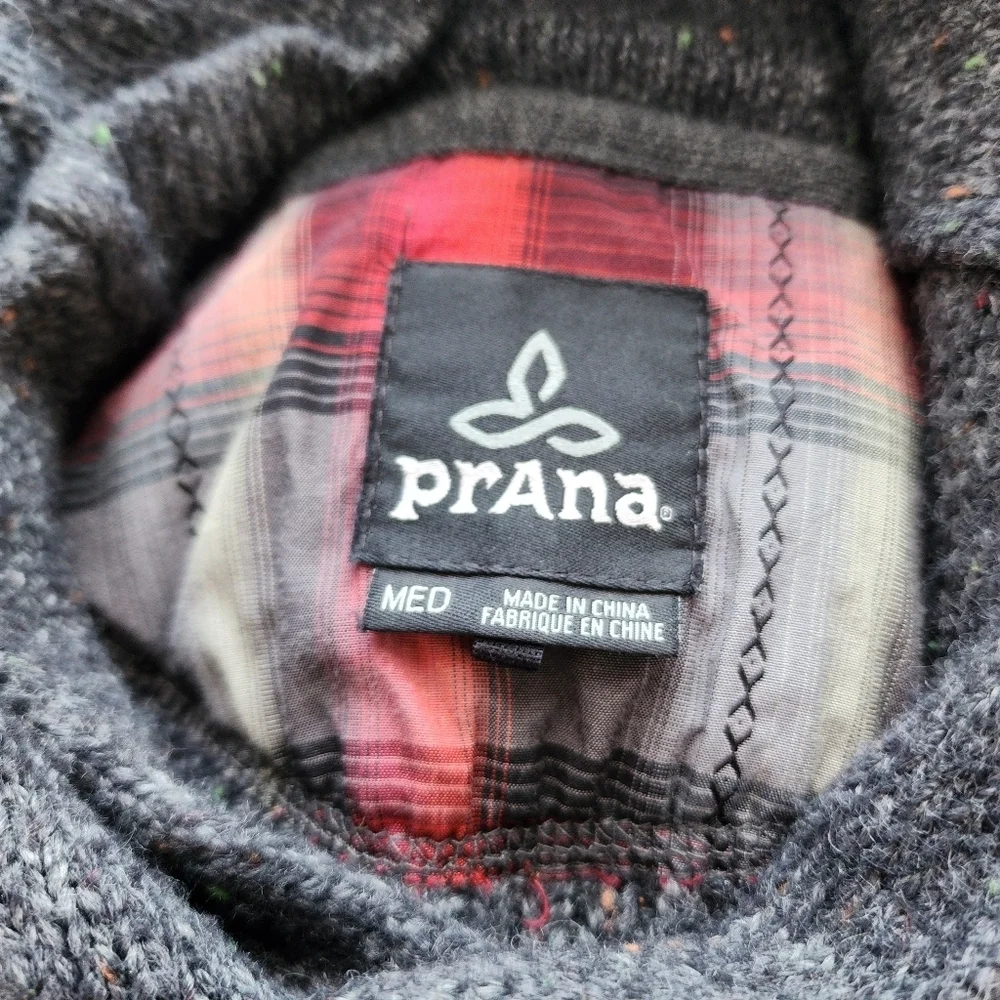 Prana Tunic Style Sweater Size Medium Dark Grey Thick Knit - Picture 2 of 6